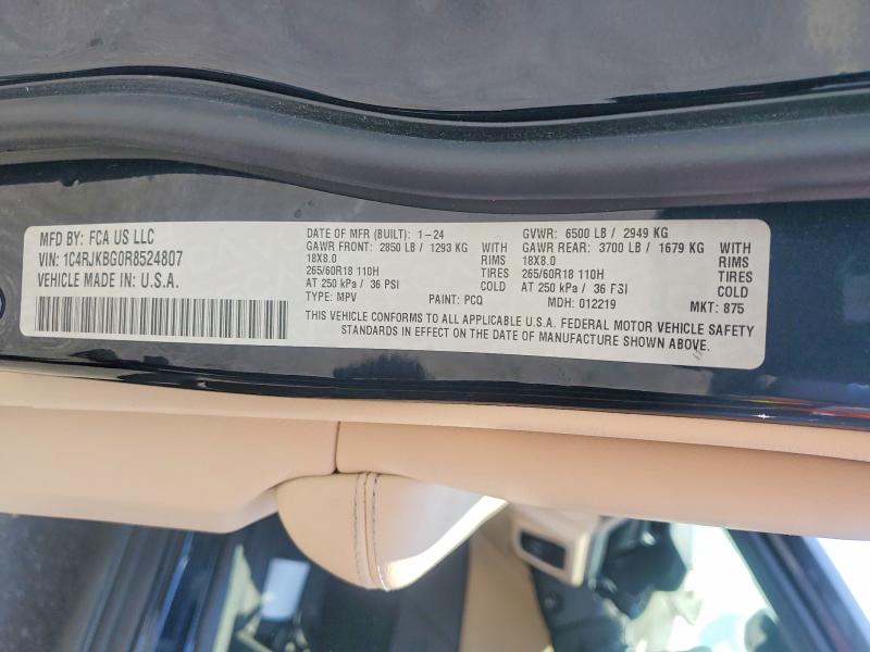Aukcja sprzedaży 2024 Jeep Grand Cherokee, vin: 1C4RJKBG0R8524807, numer aukcji: 57411436