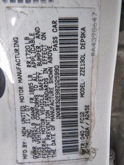 Продажа на аукционе авто 2008 Toyota Corolla, vin: 1NXBR32E98Z025990, номер лота: 58235396