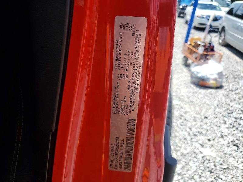 57432936 :رقم المزاد ، 1C4PJXDG4RW307905 vin ، 2024 Jeep Wrangler مزاد بيع