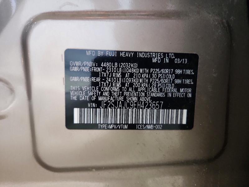 Продажа на аукционе авто 2014 Subaru Forester, vin: JF2SJAJC9EH423657, номер лота: 56998486