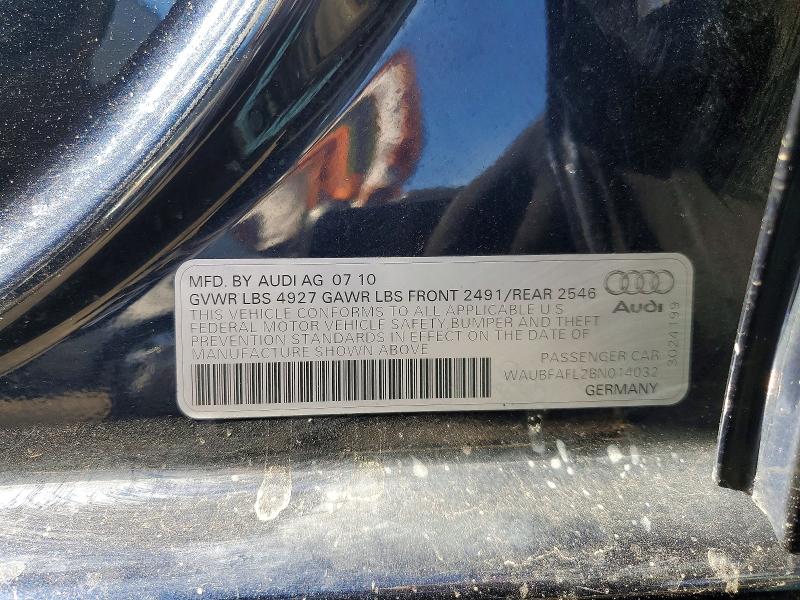 Aukcja sprzedaży 2011 Audi A4, vin: WAUBFAFL2BN014032, numer aukcji: 57265836