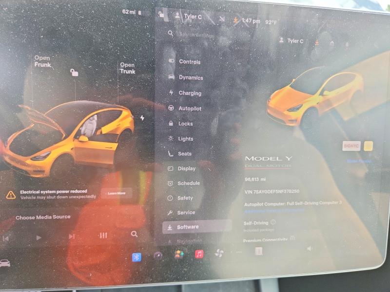 Продажа на аукционе авто 2022 Tesla Model Y, vin: 7SAYGDEF5NF378250, номер лота: 56748876