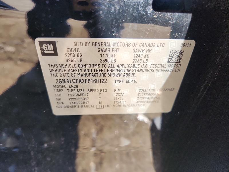 Продажа на аукционе авто 2015 Chevrolet Equinox, vin: 2GNALCEK2F6160122, номер лота: 57769286