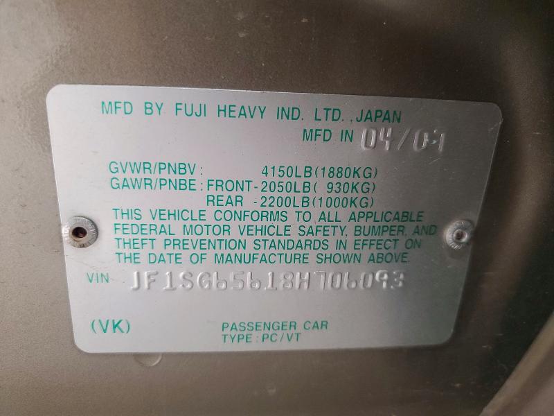 Продаж на аукціоні авто 2008 Subaru Forester, vin: JF1SG65618H706093, номер лоту: 57322036