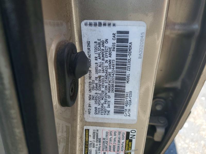 2004 Toyota Corolla მანქანა იყიდება აუქციონზე, vin: 1NXBR32E54Z244973, აუქციონის ნომერი: 55643096