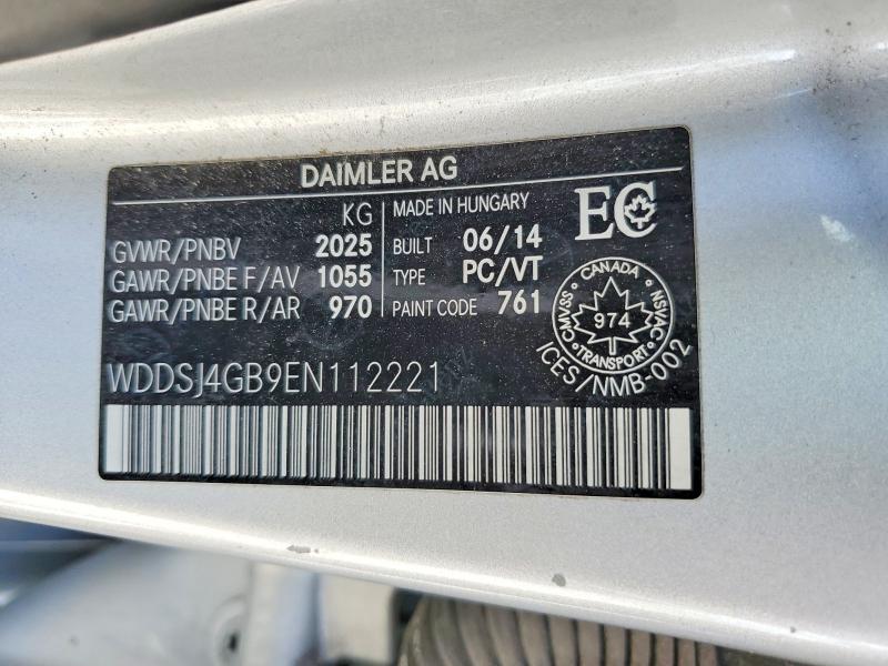Продажа на аукционе авто 2014 Mercedes-benz Cla, vin: WDDSJ4GB9EN112221, номер лота: 57380116