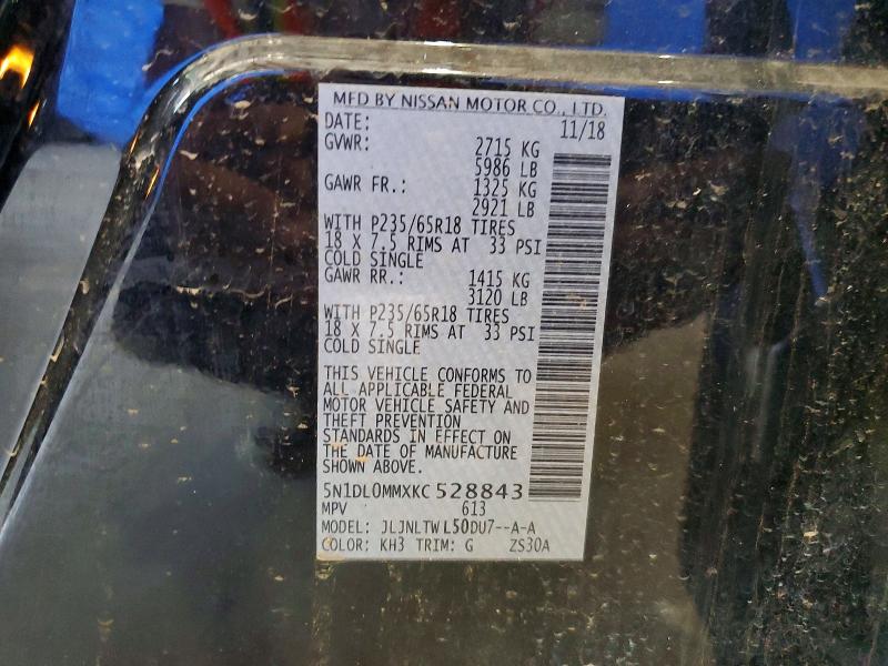 Продажа на аукционе авто 2019 Infiniti Qx60, vin: 5N1DL0MMXKC528843, номер лота: 59619506