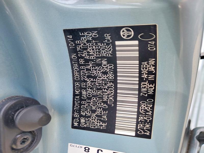 56814556 :رقم المزاد ، JTDKN3DU3F1889730 vin ، 2015 Toyota Prius مزاد بيع