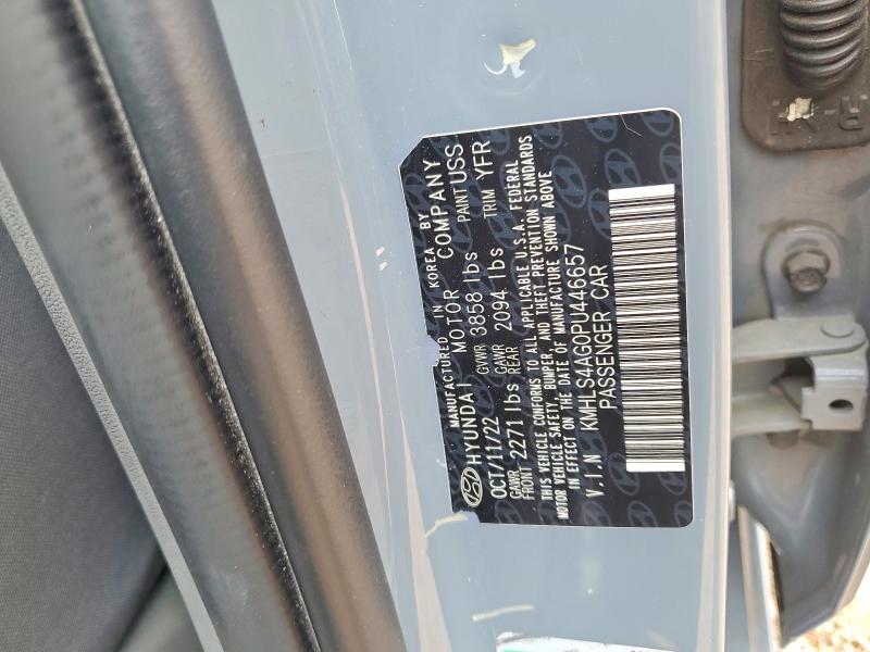 55533616 :رقم المزاد ، KMHLS4AG0PU446657 vin ، 2023 Hyundai Elantra مزاد بيع
