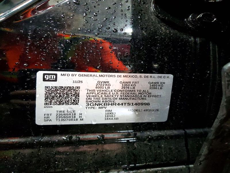 Aukcja sprzedaży 2026 Chevrolet Blazer, vin: 3GNKBHR44TS140998, numer aukcji: 57423556