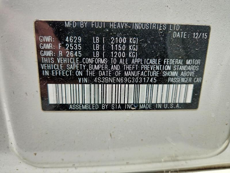 Продаж на аукціоні авто 2016 Subaru Legacy, vin: 4S3BNEN69G3031745, номер лоту: 57078556