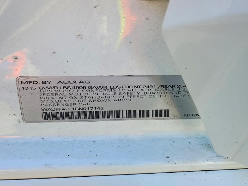 Продаж на аукціоні авто 2016 Audi A4, vin: WAUFFAFL1GN017142, номер лоту: 56157116