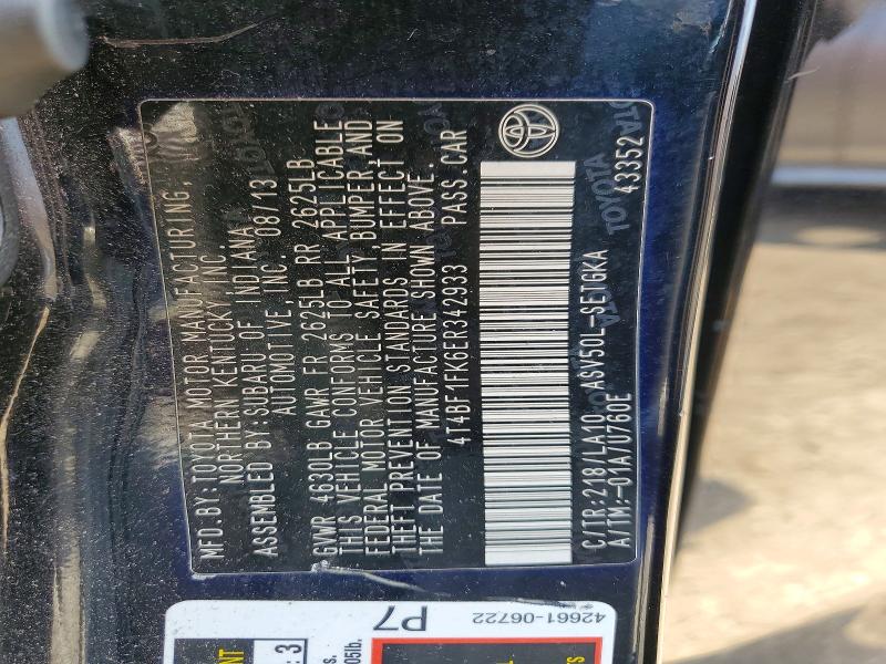 Продажа на аукционе авто 2014 Toyota Camry, vin: 4T4BF1FK6ER342933, номер лота: 59116686