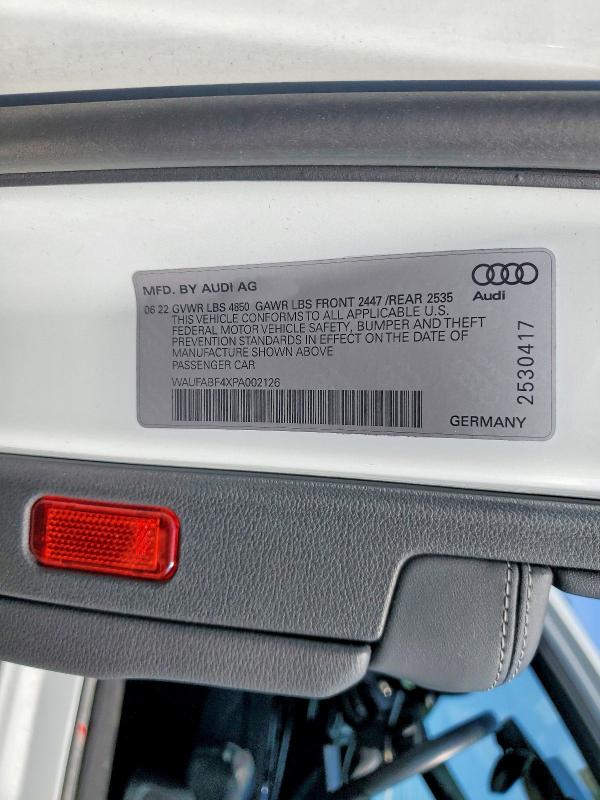 Продажа на аукционе авто 2023 Audi A4, vin: WAUFABF4XPA002126, номер лота: 57503716
