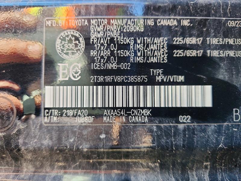 56090286 :رقم المزاد ، 2T3R1RFV8PC385875 vin ، 2023 Toyota Rav4 مزاد بيع