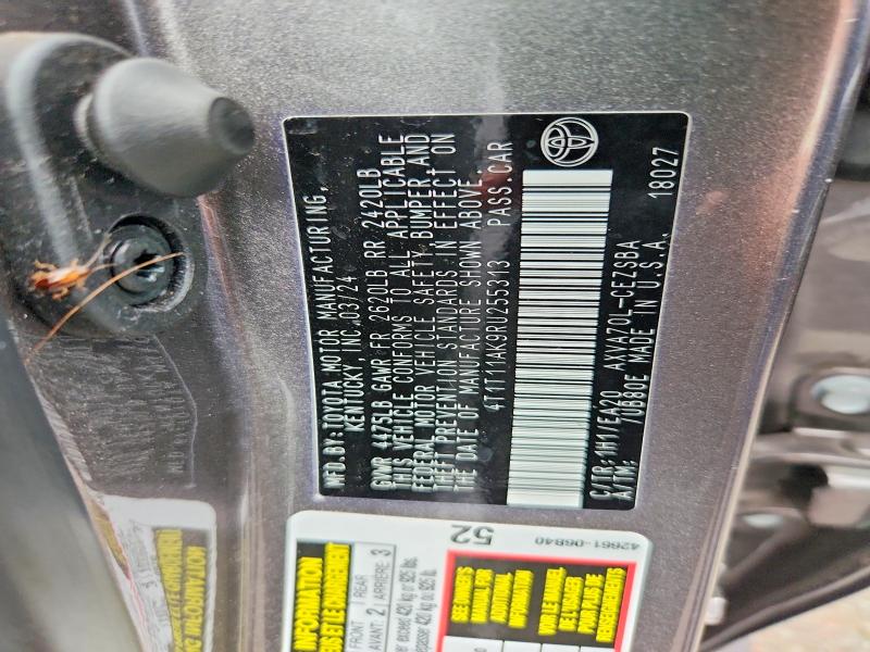 Aukcja sprzedaży 2024 Toyota Camry, vin: 4T1T11AK9RU255313, numer aukcji: 55462496