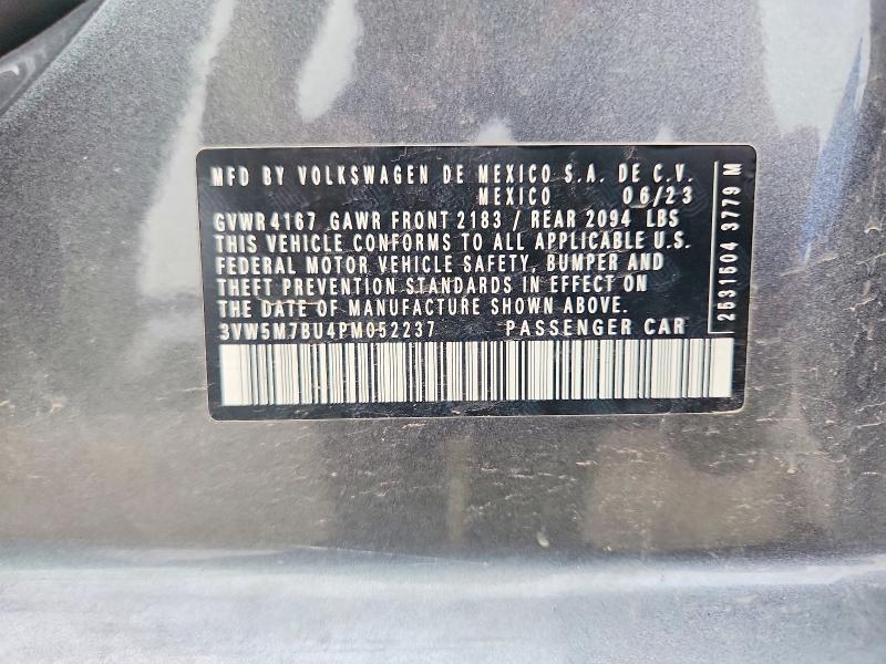 55788246 :رقم المزاد ، 3VW5M7BU4PM052237 vin ، 2023 Volkswagen Jetta مزاد بيع