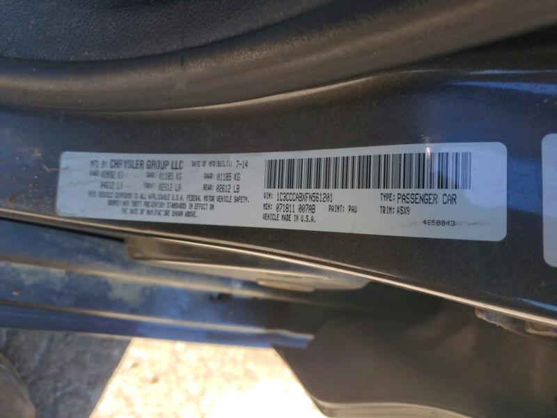 Продажа на аукционе авто 2015 Chrysler 200, vin: 1C3CCCABXFN561201, номер лота: 56054276