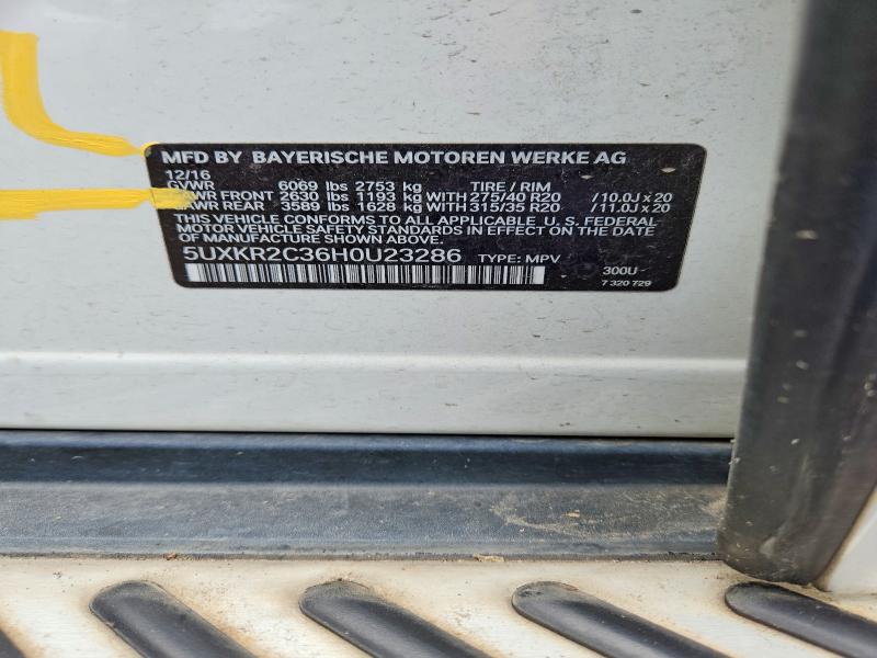 2017 Bmw X5 მანქანა იყიდება აუქციონზე, vin: 5UXKR2C36H0U23286, აუქციონის ნომერი: 58650096