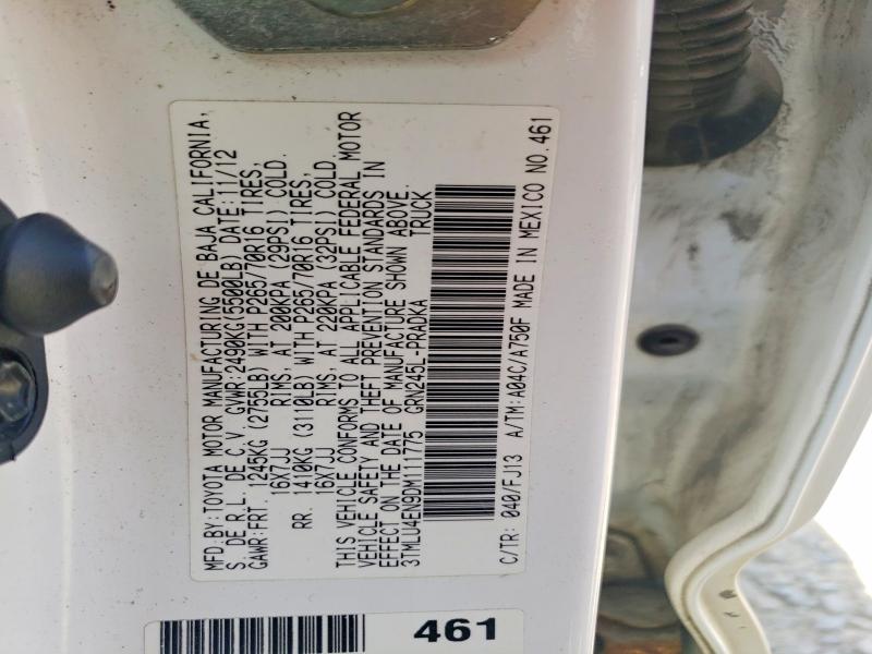 56246786 :رقم المزاد ، 3TMLU4EN9DM111775 vin ، 2013 Toyota Tacoma مزاد بيع