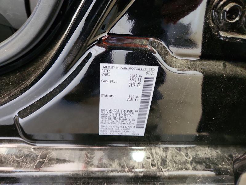 59540696 :رقم المزاد ، 1N4BL4BV5SN410594 vin ، 2025 Nissan Altima مزاد بيع