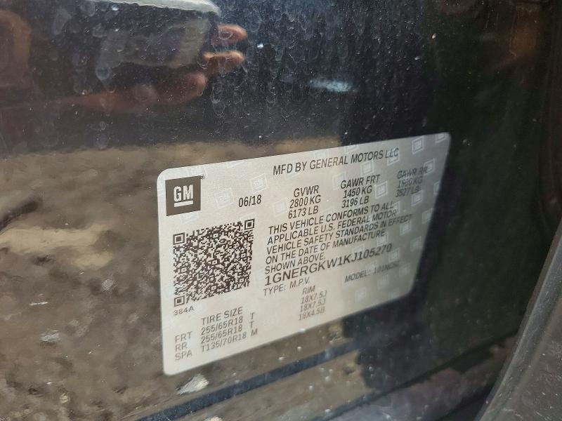 Aukcja sprzedaży 2019 Chevrolet Traverse, vin: 1GNERGKW1KJ105270, numer aukcji: 58729766