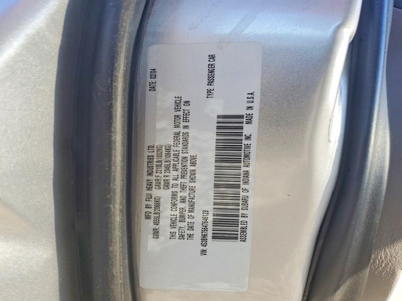 2004 Subaru Legacy მანქანა იყიდება აუქციონზე, vin: 4S3BH675647646128, აუქციონის ნომერი: 57867356