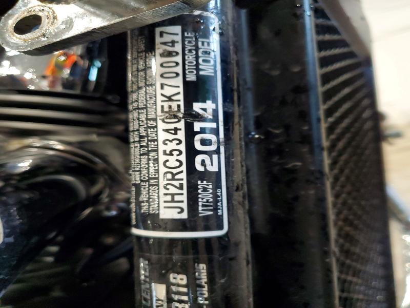 Продажа на аукционе авто 2014 Honda Vt750, vin: JH2RC5340EK700047, номер лота: 58082696
