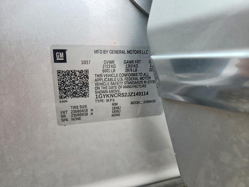 Aukcja sprzedaży 2018 Cadillac Xt5, vin: 1GYKNCRS2JZ149114, numer aukcji: 56506396