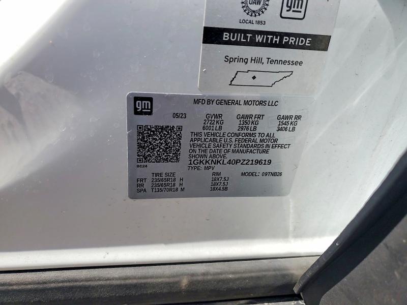2023 Gmc Acadia მანქანა იყიდება აუქციონზე, vin: 1GKKNKL40PZ219619, აუქციონის ნომერი: 56820096