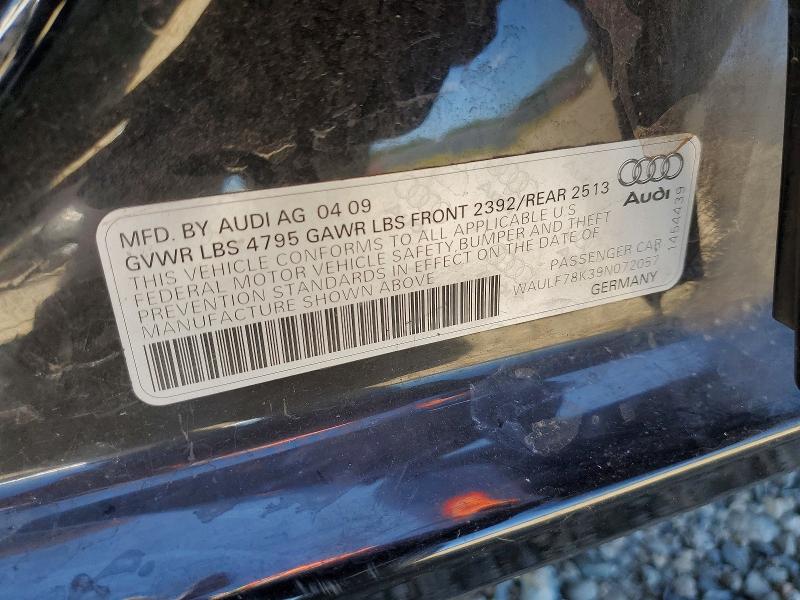 Aukcja sprzedaży 2009 Audi A4, vin: WAULF78K39N072057, numer aukcji: 58888426