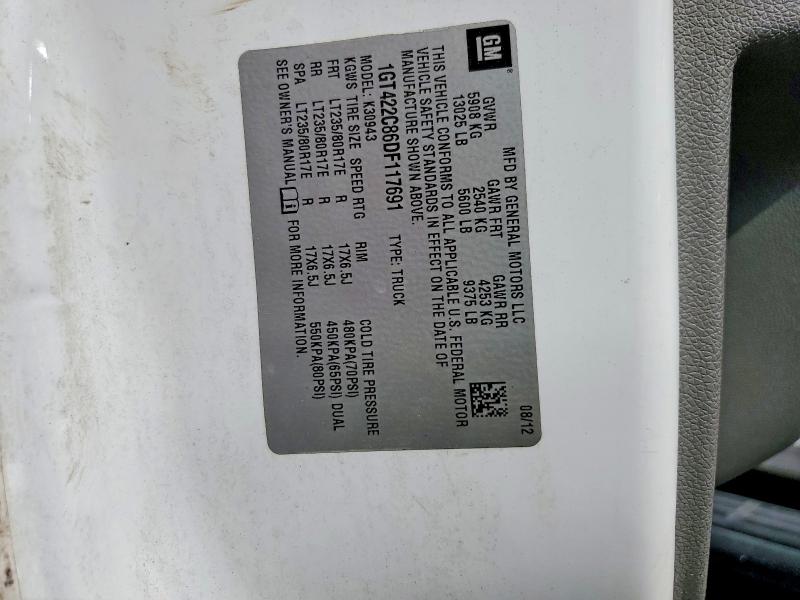 Продажа на аукционе авто 2013 Gmc Sierra, vin: 1GT422C86DF117691, номер лота: 59087196