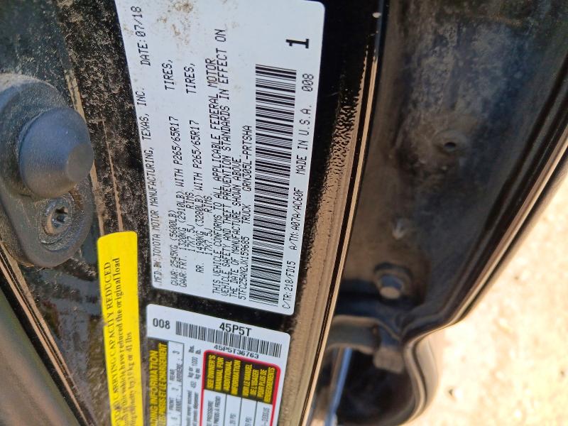 56711156 :رقم المزاد ، 5TFCZ5AN2JX159685 vin ، 2018 Toyota Tacoma مزاد بيع
