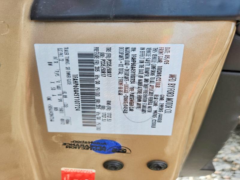 Aukcja sprzedaży 2005 Ford Thunderbird, vin: 1FAHP60A45Y107724, numer aukcji: 55970486
