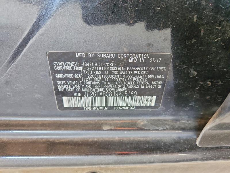 Продаж на аукціоні авто 2018 Subaru Crosstrek, vin: JF2GTABC8J9215160, номер лоту: 55971876