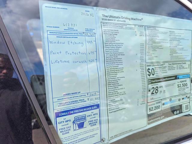 54839956 :رقم المزاد ، WBX73EF05T5612831 vin ، 2026 Bmw X1 مزاد بيع