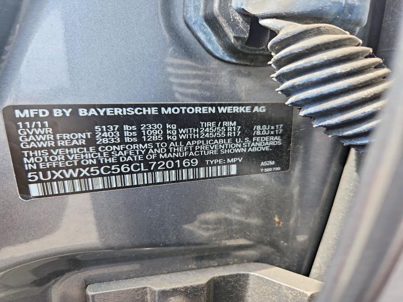 56488206 :رقم المزاد ، 5UXWX5C56CL720169 vin ، 2012 Bmw X3 مزاد بيع