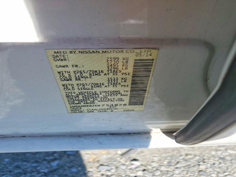 57923576 :رقم المزاد ، 1N6AD0ER2EN754878 vin ، 2026 Nissan Frontier مزاد بيع