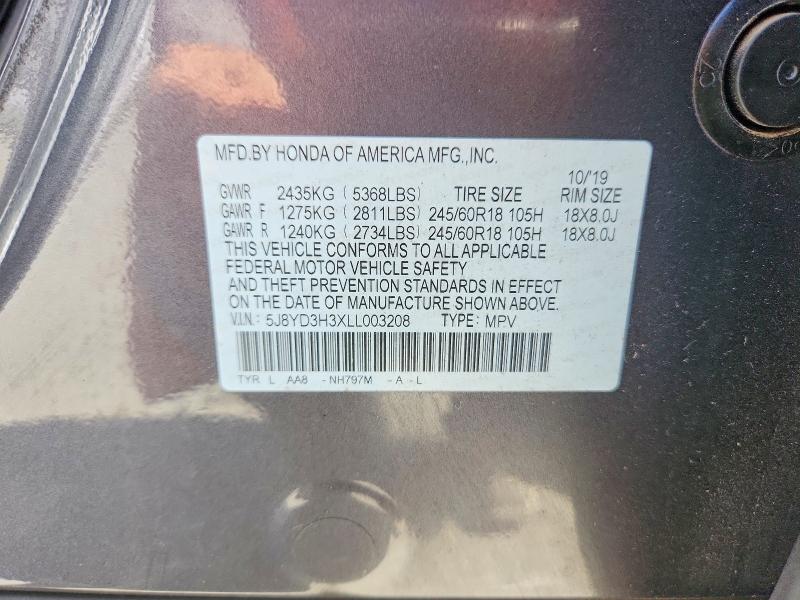 Aukcja sprzedaży 2020 Acura Mdx, vin: 5J8YD3H3XLL003208, numer aukcji: 58545326