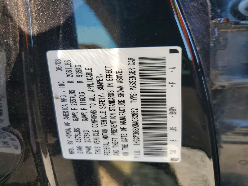 Продаж на аукціоні авто 2008 Honda Accord, vin: 1HGCP368X8A082852, номер лоту: 56877556