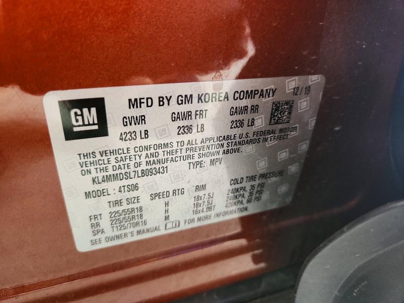 Продаж на аукціоні авто 2020 Buick Encore Gx, vin: KL4MMDSL7LB093431, номер лоту: 56656786