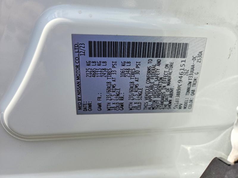 2023 Nissan Rogue მანქანა იყიდება აუქციონზე, vin: 5N1BT3BB9PC946151, აუქციონის ნომერი: 57427076