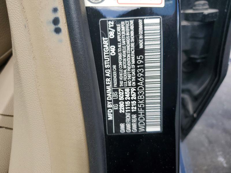 2013 Mercedes-benz E მანქანა იყიდება აუქციონზე, vin: WDDHF5KB3DA693195, აუქციონის ნომერი: 55742236