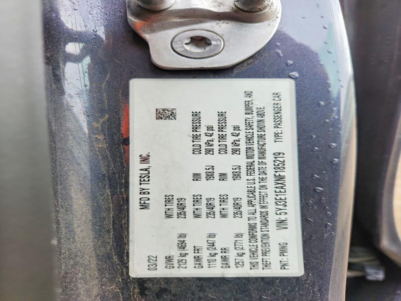 Aukcja sprzedaży 2022 Tesla Model 3, vin: 5YJ3E1EAXNF185219, numer aukcji: 58356506