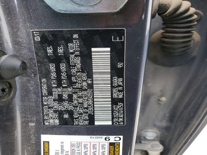 Продажа на аукционе авто 2017 Toyota 4runner, vin: JTEBU5JR8H5435592, номер лота: 56868236