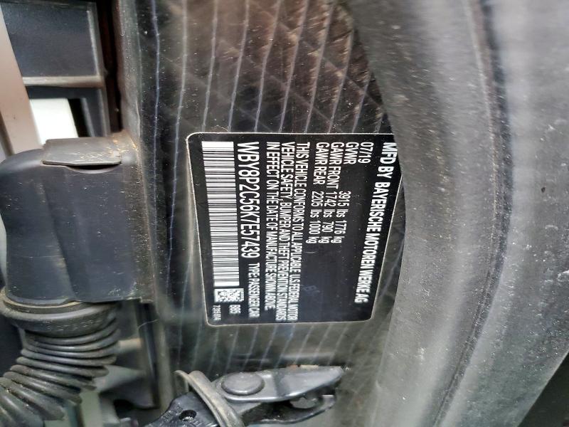 Продаж на аукціоні авто 2019 Bmw I3, vin: WBY8P2C56K7E57439, номер лоту: 58604276