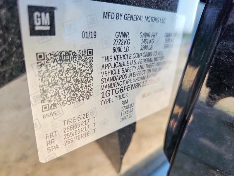 2019 Gmc Canyon მანქანა იყიდება აუქციონზე, vin: 1GTG6FEN8K1220519, აუქციონის ნომერი: 56876926