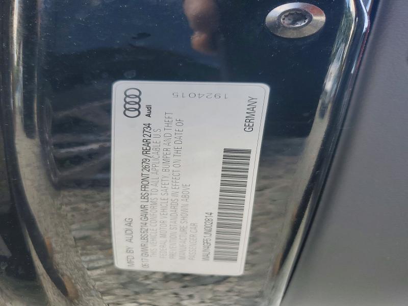 Aukcja sprzedaży 2018 Audi S5, vin: WAUY4GF51JN002814, numer aukcji: 57299436