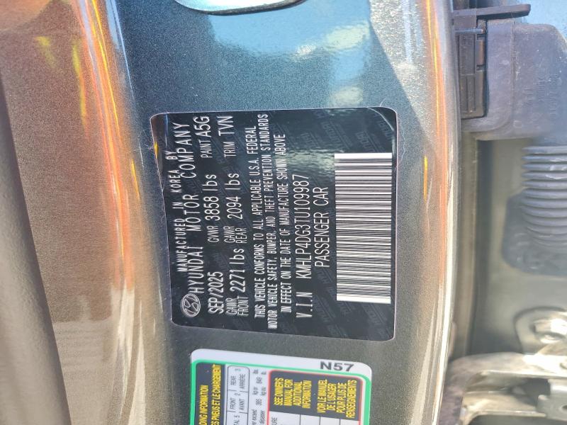 Aukcja sprzedaży 2026 Hyundai Elantra, vin: KMHLP4DG3TU109987, numer aukcji: 57945126
