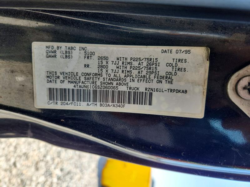 85978195 :رقم المزاد ، 4TAUN61C6SZ060065 vin ، 1995 Toyota Tacoma مزاد بيع